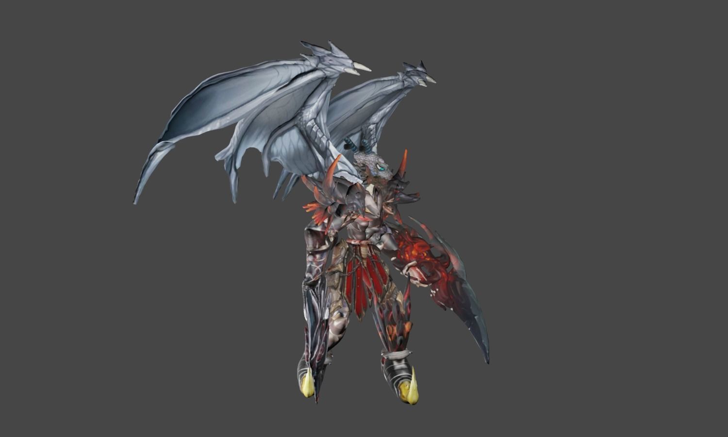 Zeloeman A 3 dragon with wings and armor 3D model_24