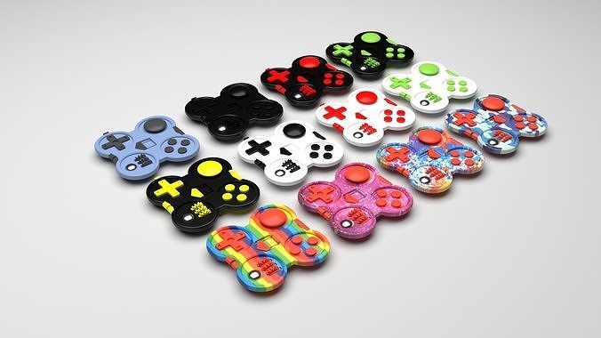 Fidget Pad Controllers Set 3D model