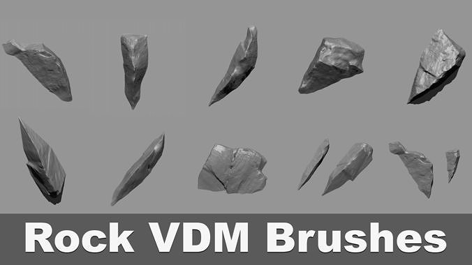 Rock VDM Brushes Vol 1 Low-poly 3D model
