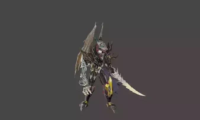 Zeloeman A 2 demon holding sword