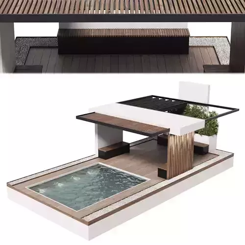 Landscape Furniture with pool and Roof garden 20