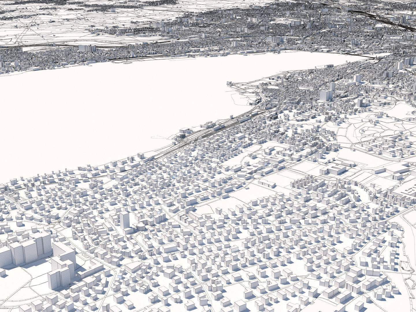 Zurich 25x25km City Map Model 3D model_12