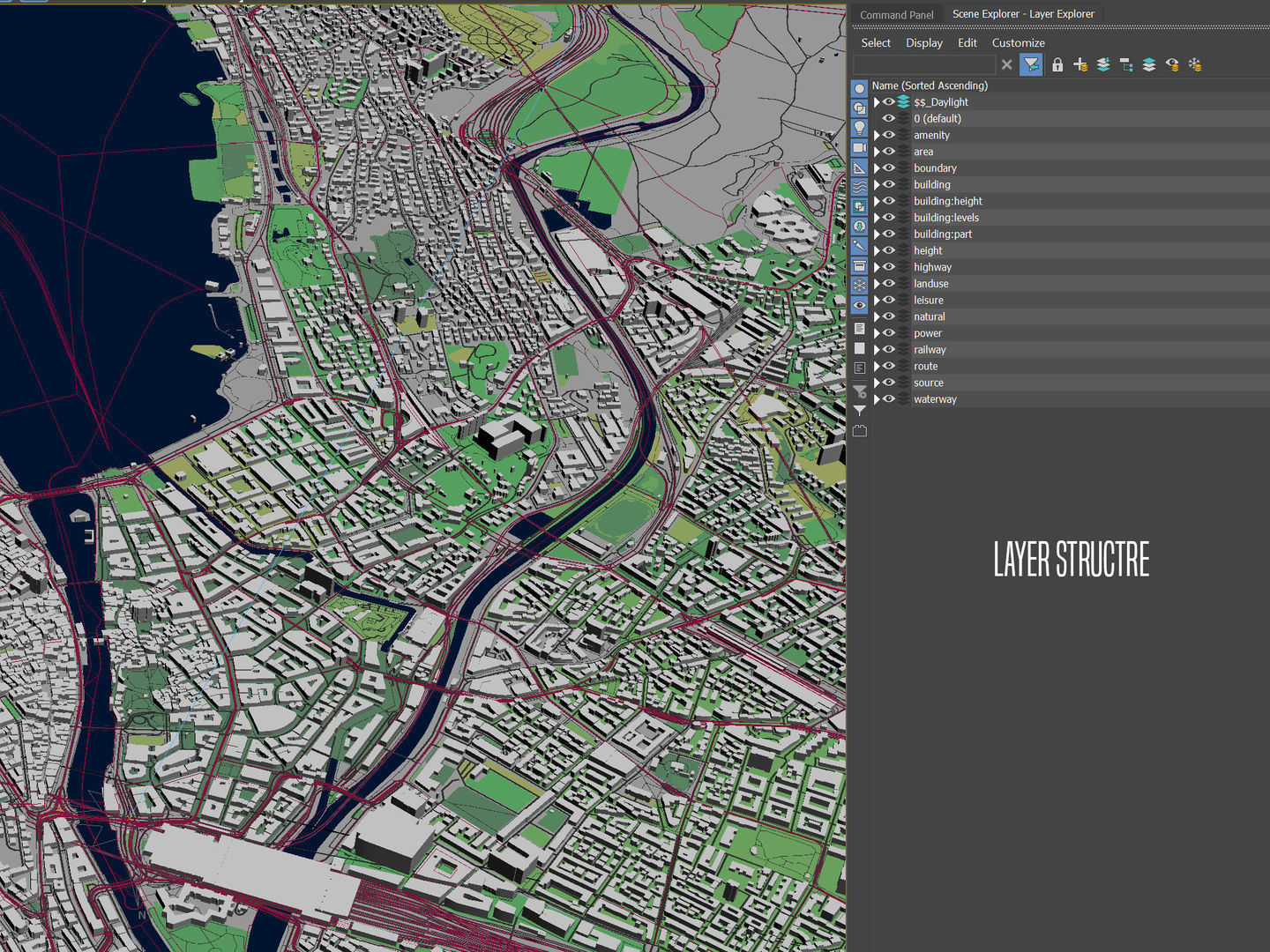 Zurich 25x25km City Map Model 3D model_8