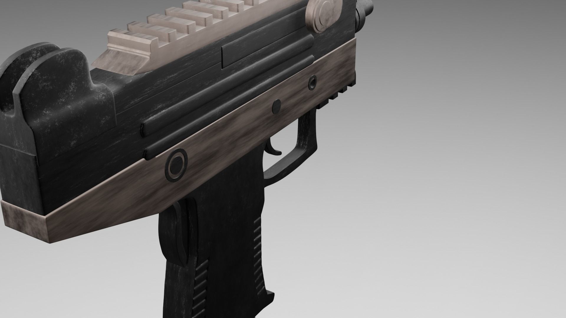 UZI gun Low-poly 3D model_11