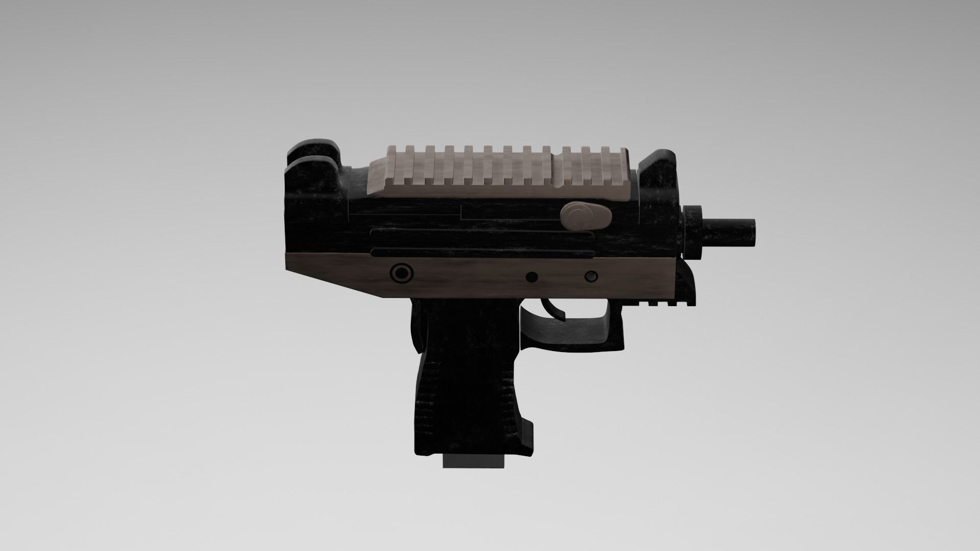 UZI gun Low-poly 3D model_8