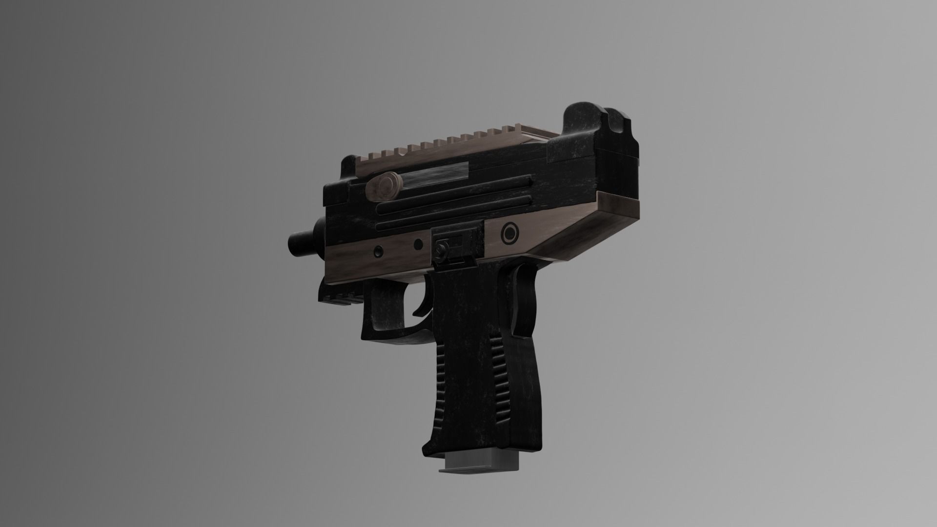 UZI gun Low-poly 3D model_7