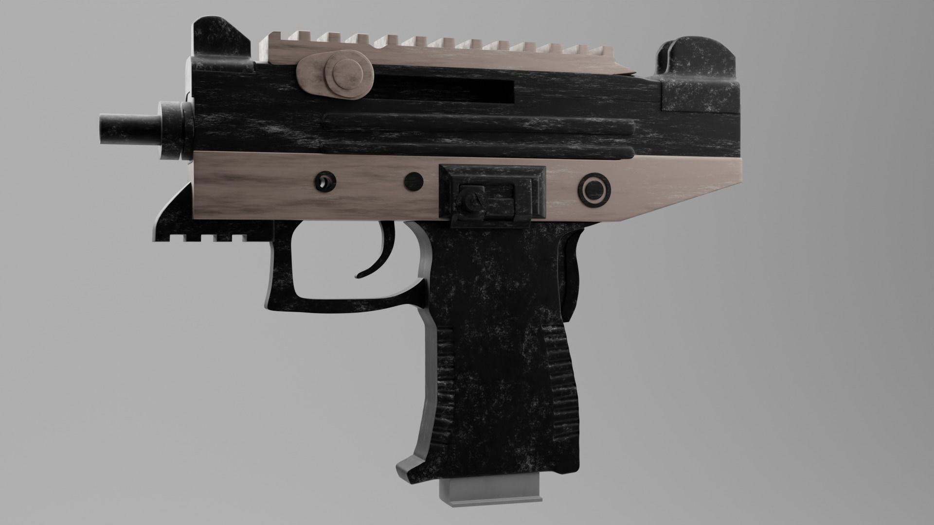 UZI gun Low-poly 3D model_12