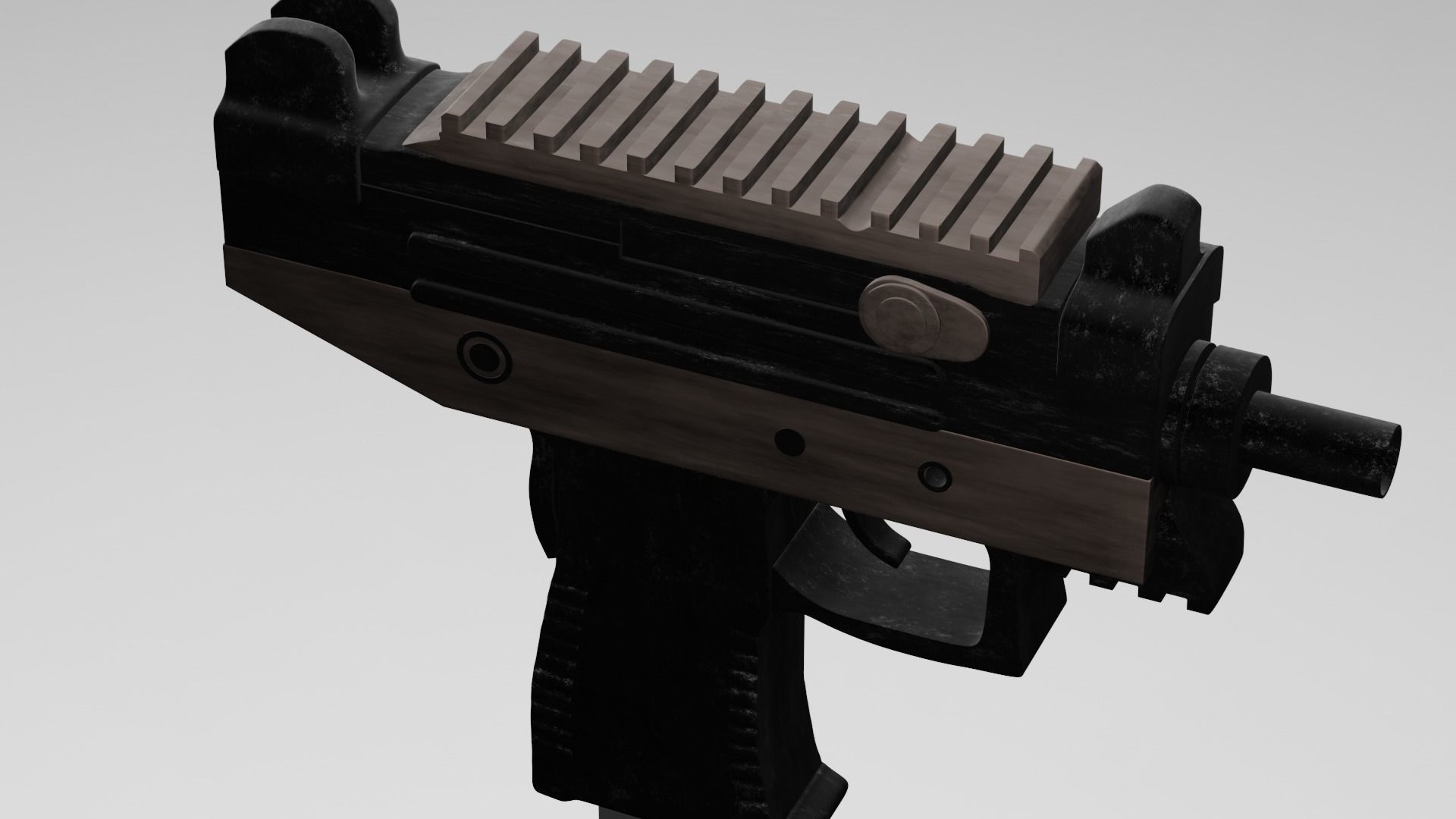 UZI gun Low-poly 3D model_5