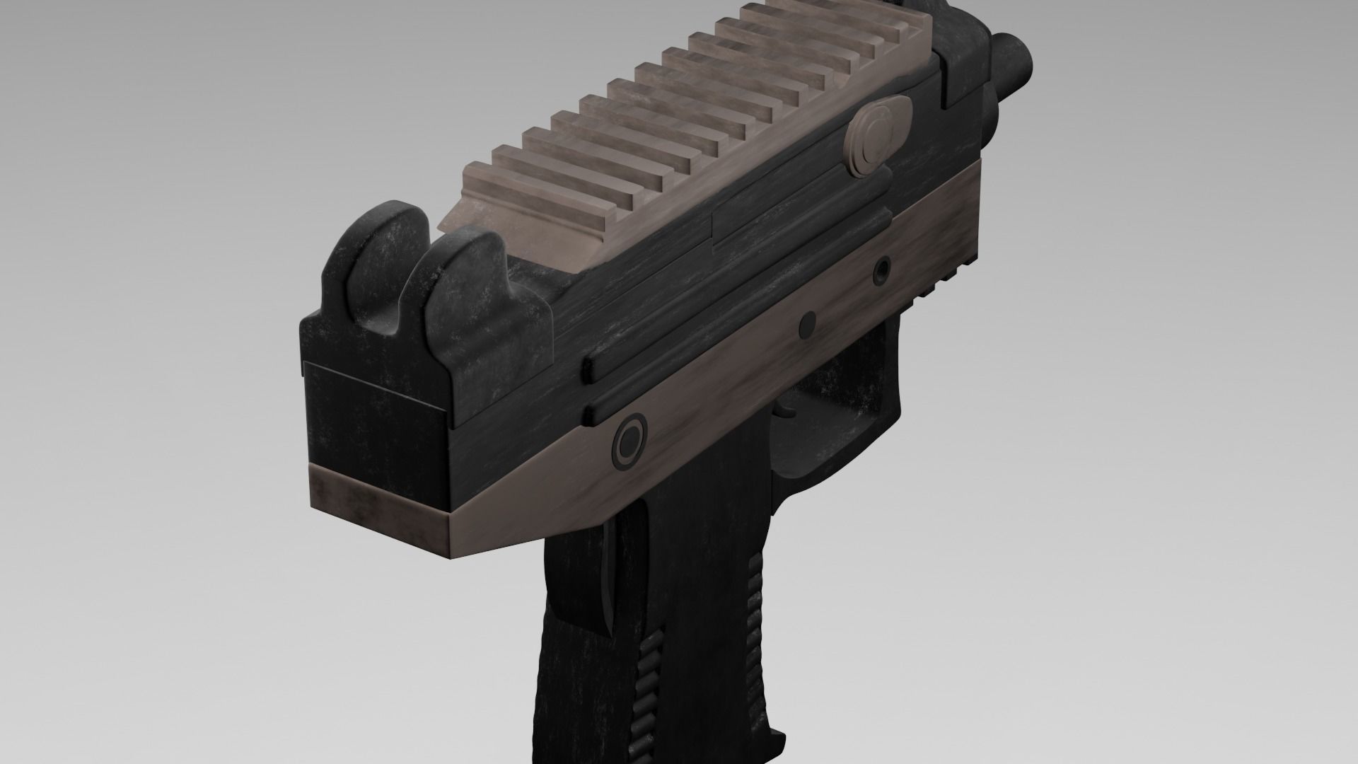 UZI gun Low-poly 3D model_6