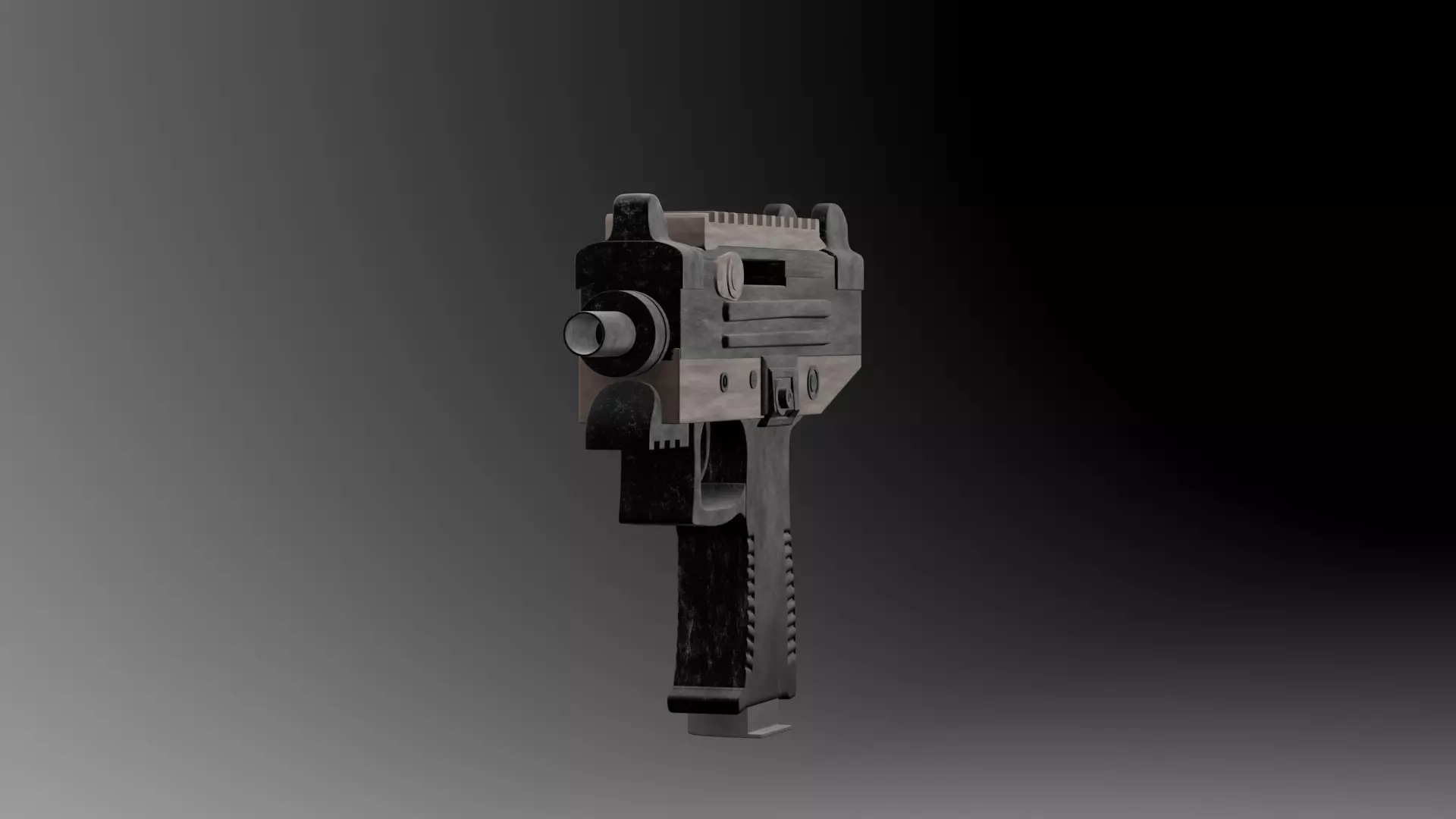 UZI gun Low-poly 3D model_0