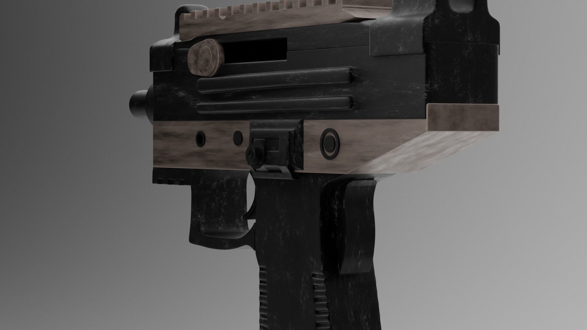 UZI gun Low-poly 3D model_4