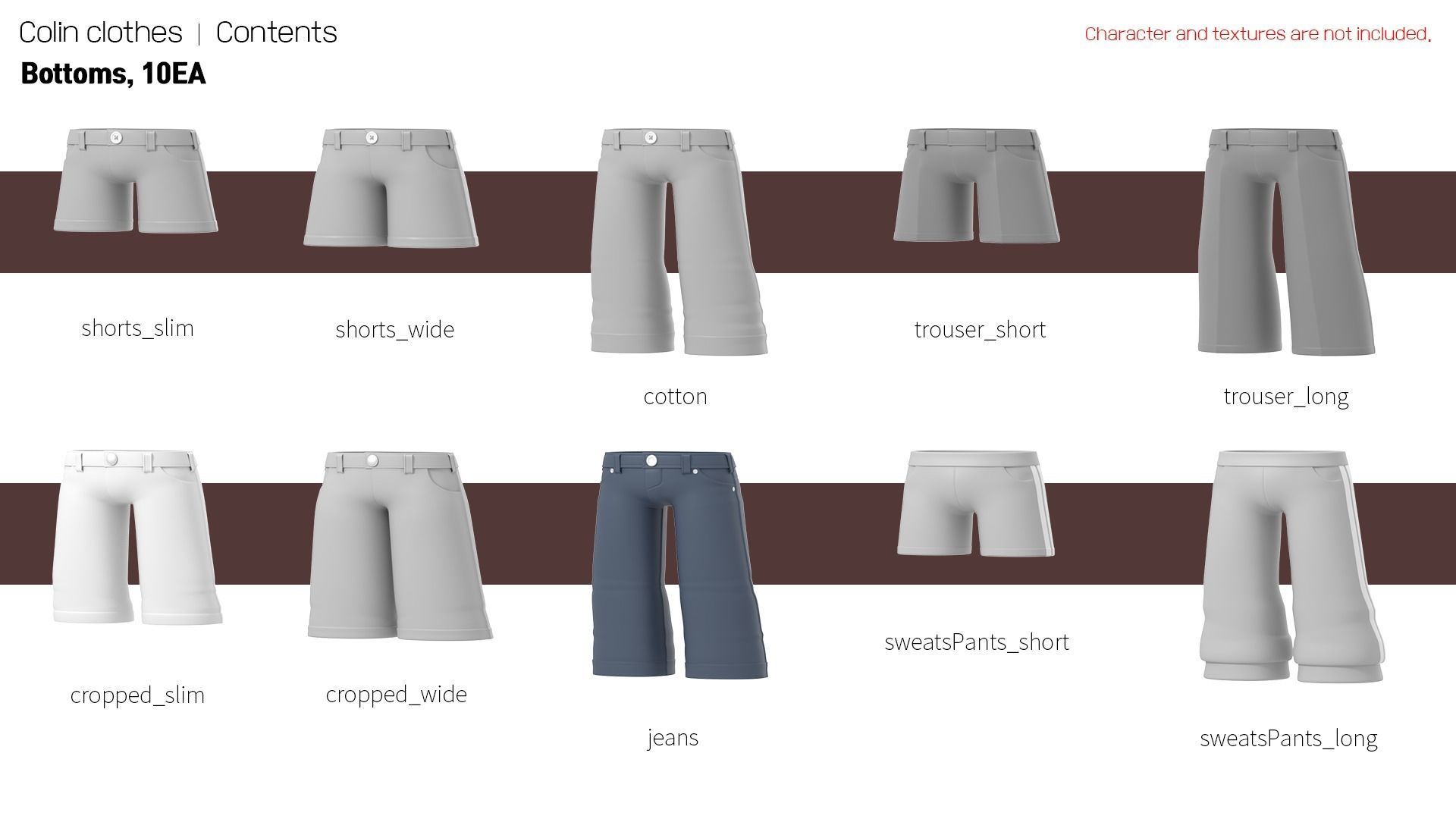 Colin clothes Low-poly 3D model_5