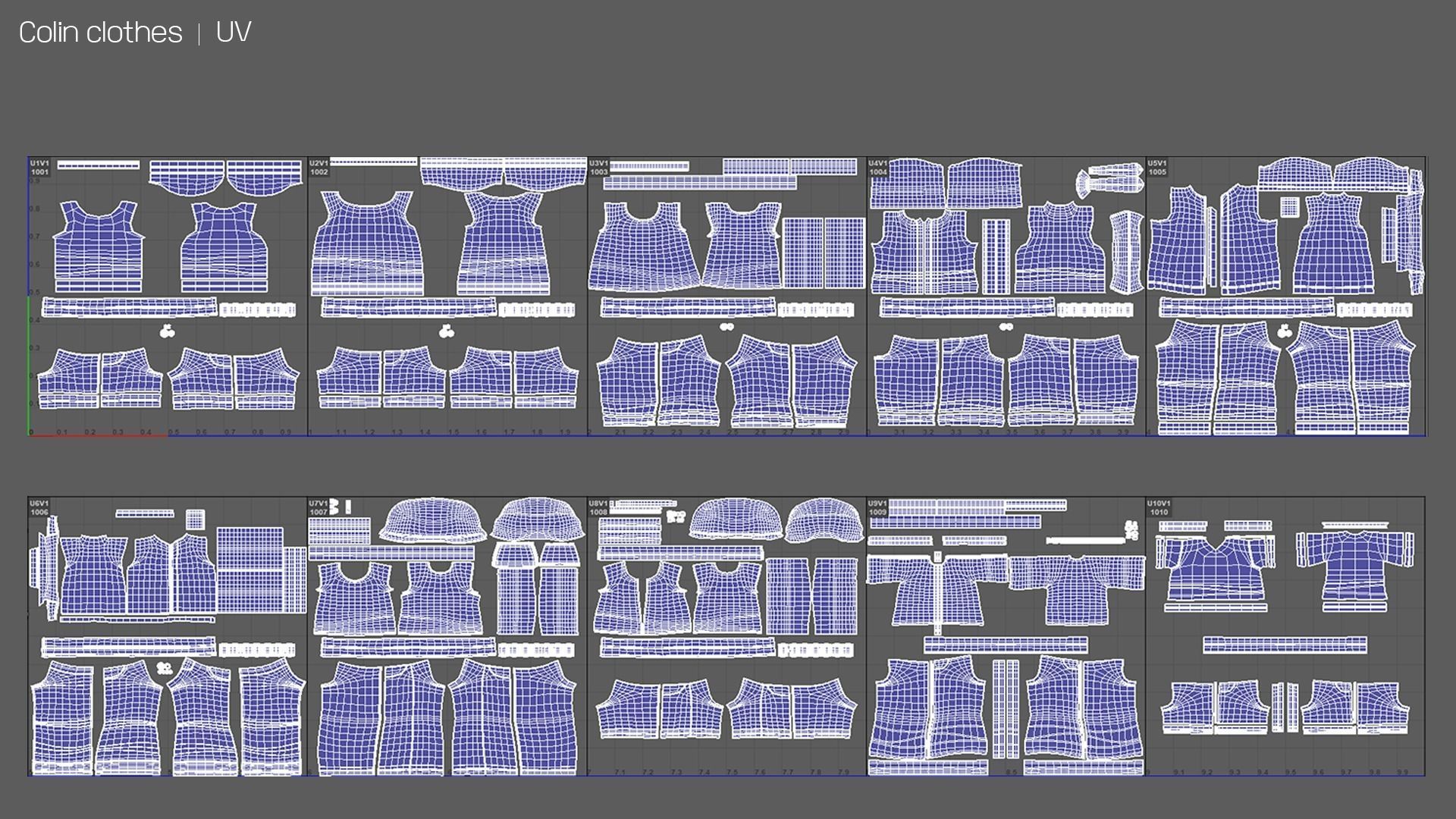 Colin clothes Low-poly 3D model_11