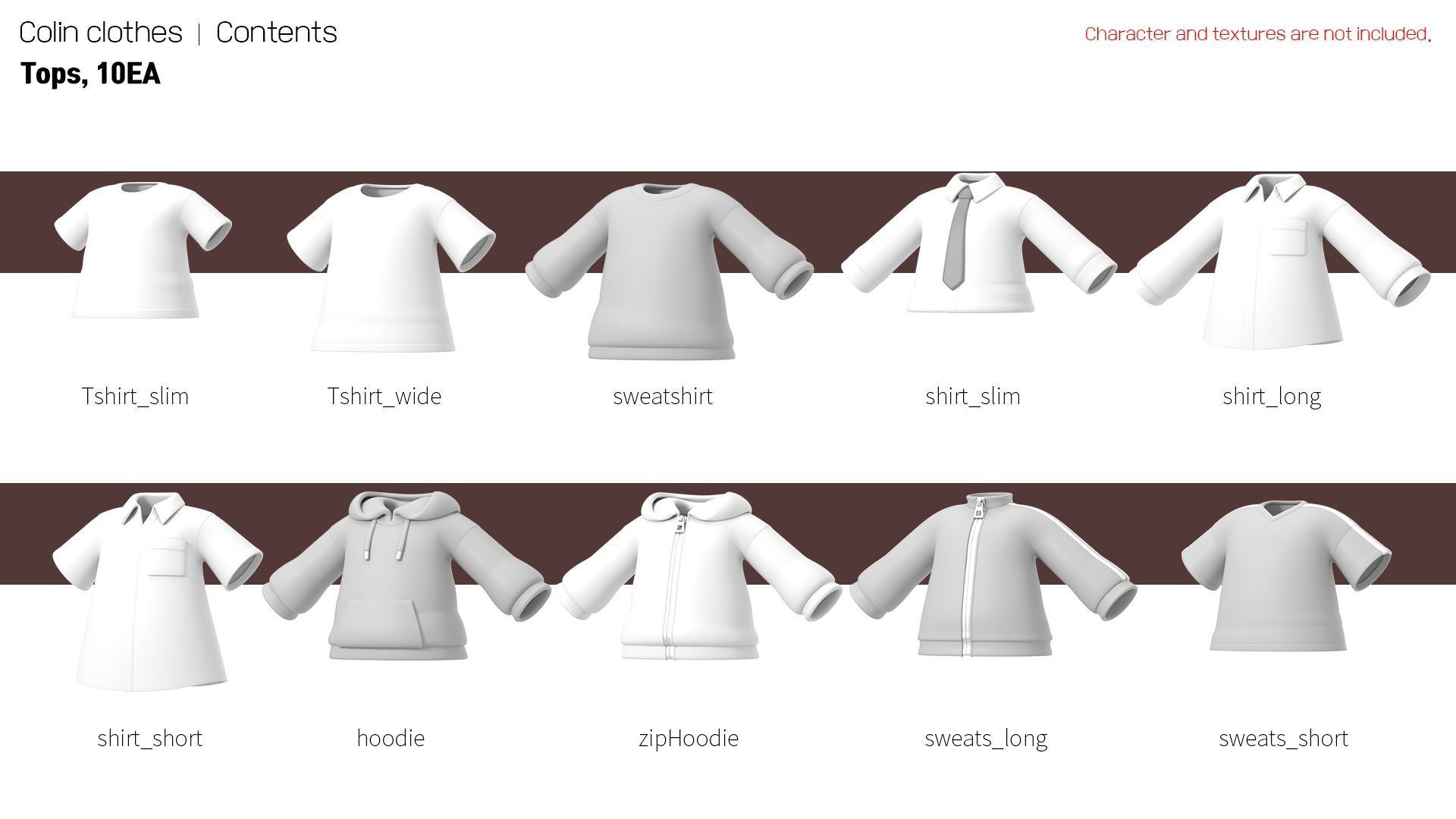 Colin clothes Low-poly 3D model_4
