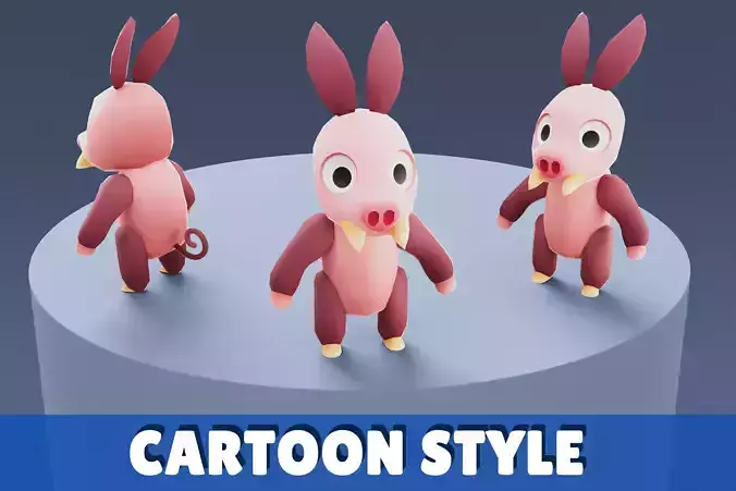 Cartoon Characters - Small Jackpanda Warrior