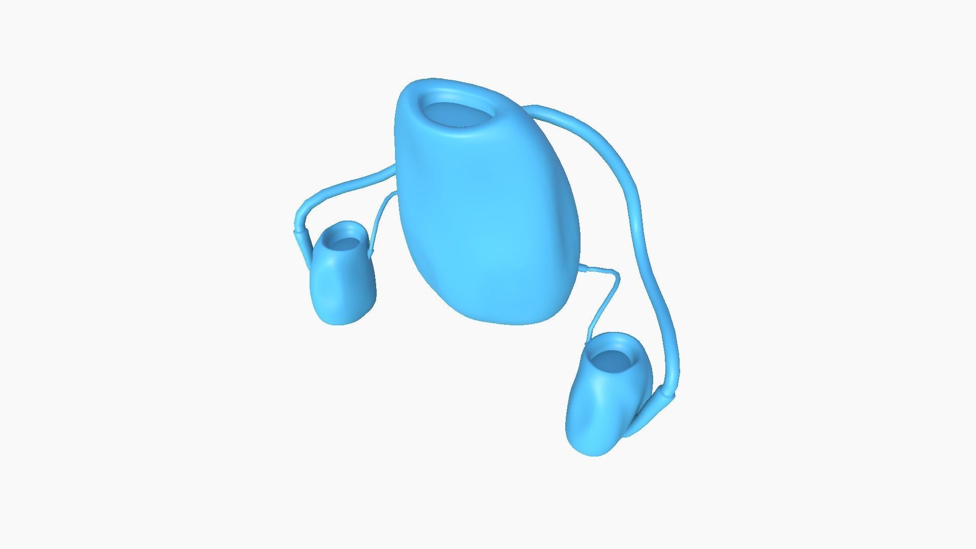 Jetpack I01 White Blue - SciFi Character Design Low-poly 3D model_10