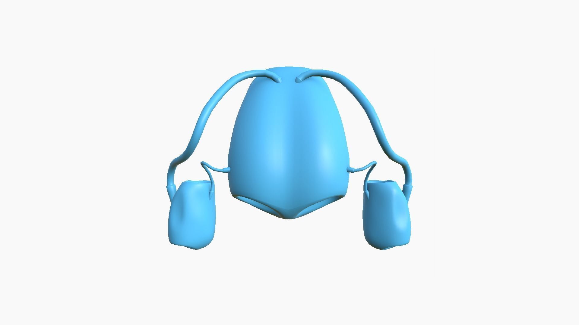 Jetpack I01 White Blue - SciFi Character Design Low-poly 3D model_9