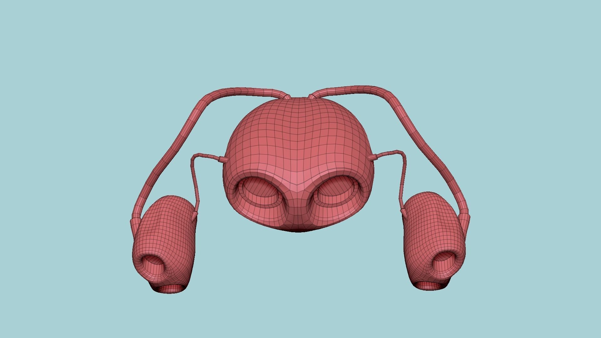 Jetpack I01 White Blue - SciFi Character Design Low-poly 3D model_17