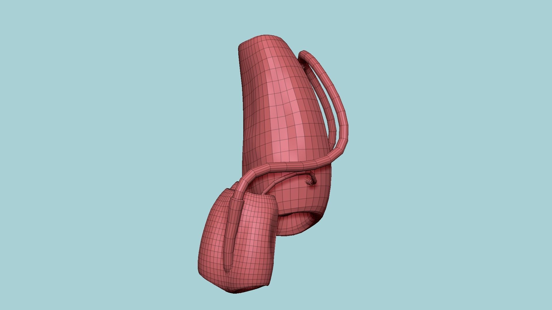 Jetpack I01 White Blue - SciFi Character Design Low-poly 3D model_19