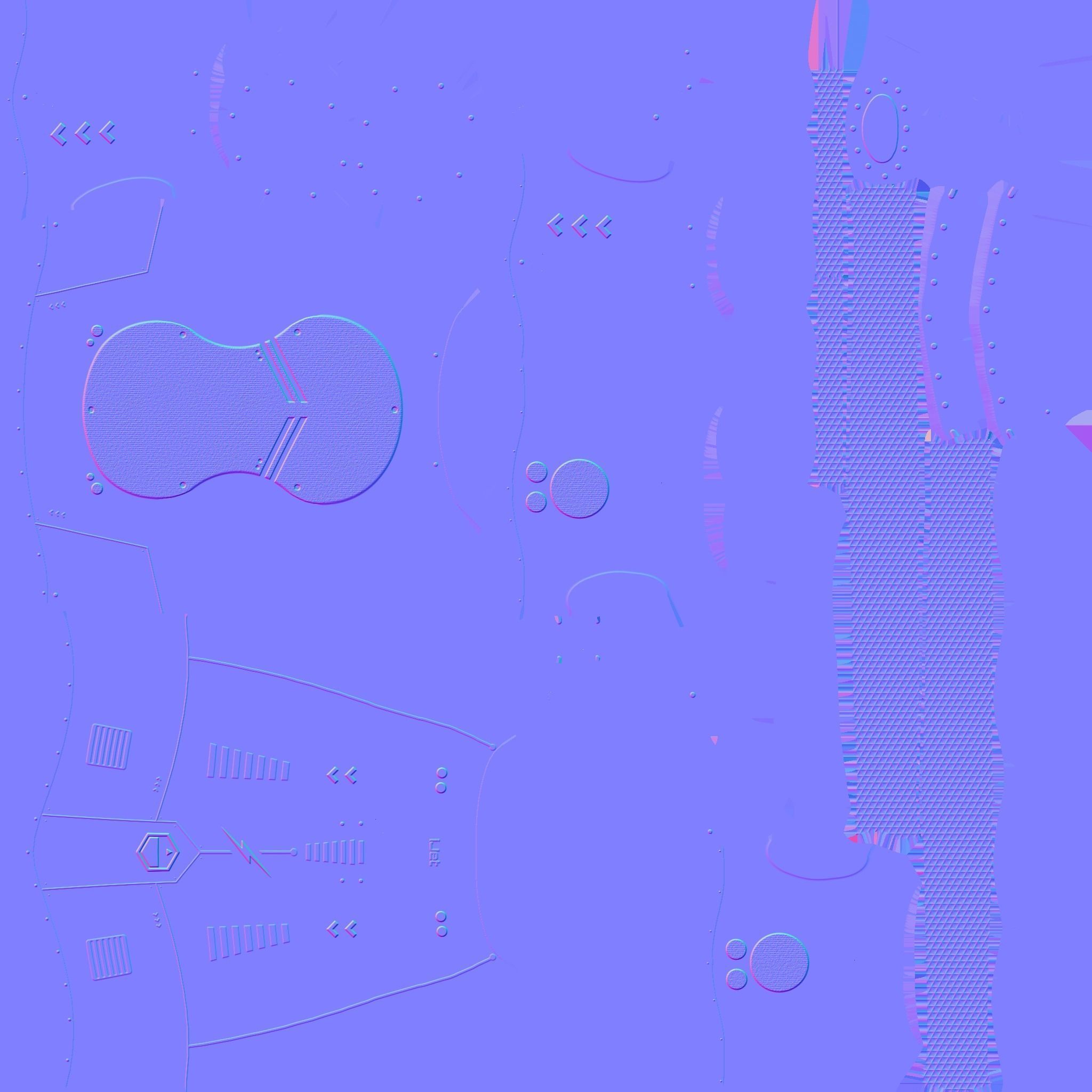 Jetpack I01 White Blue - SciFi Character Design Low-poly 3D model_25