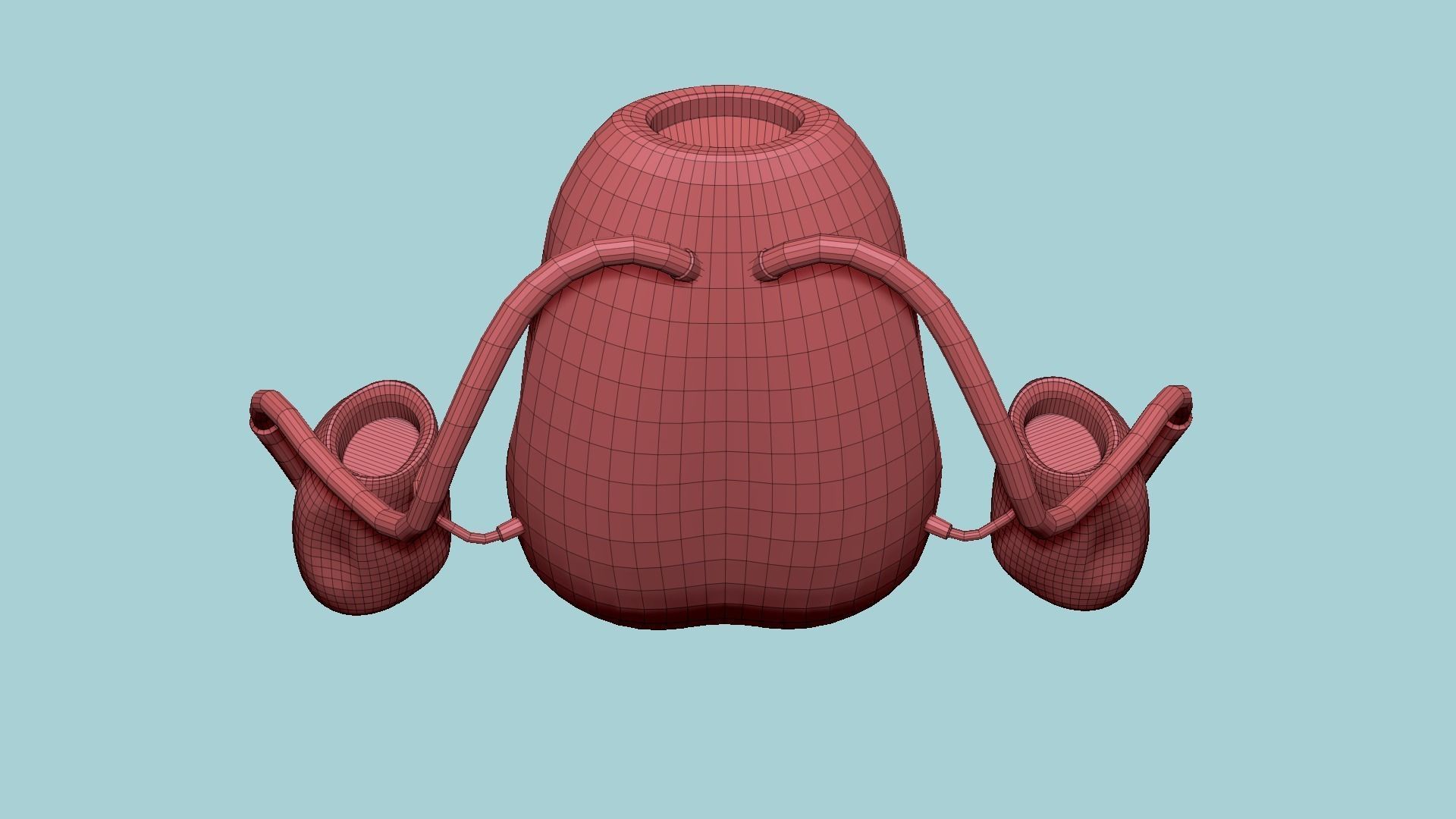 Jetpack I01 White Blue - SciFi Character Design Low-poly 3D model_18