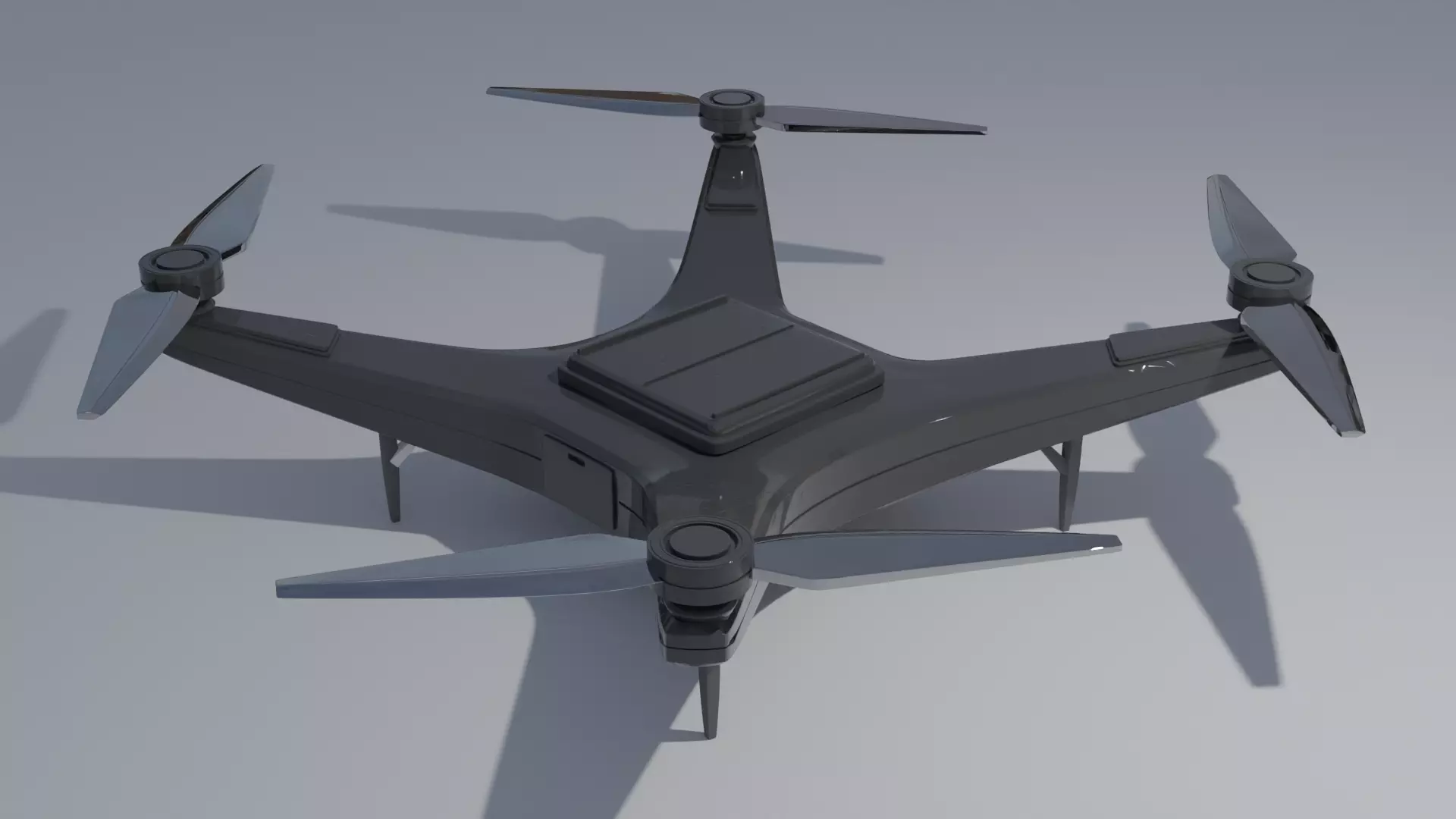 Drone with propellers 3D model