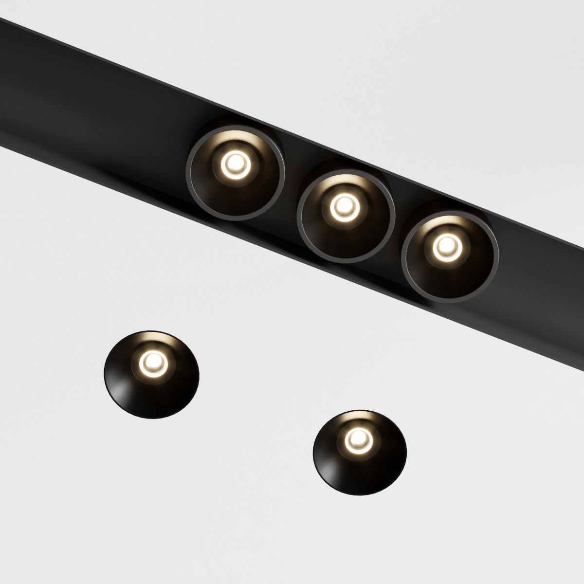 Light Set different lighting fixtures on wall 3D model_2