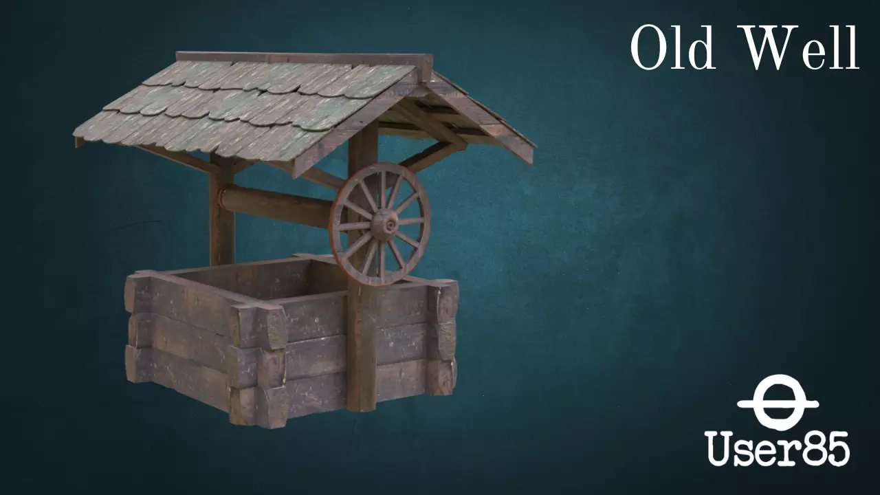 Old Well Game Ready Low-poly 3D model_0