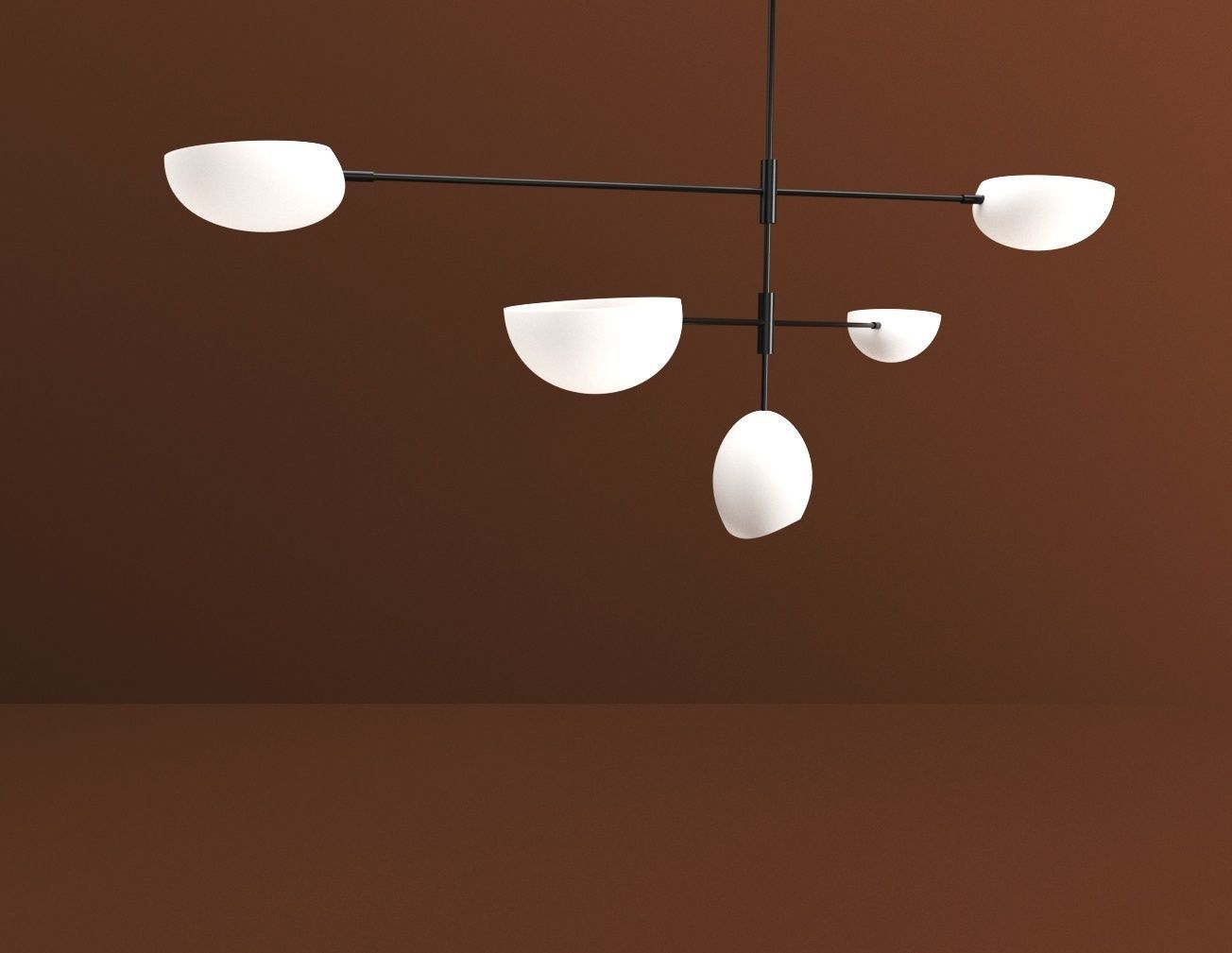 Chandelier O branch V 3D model_1