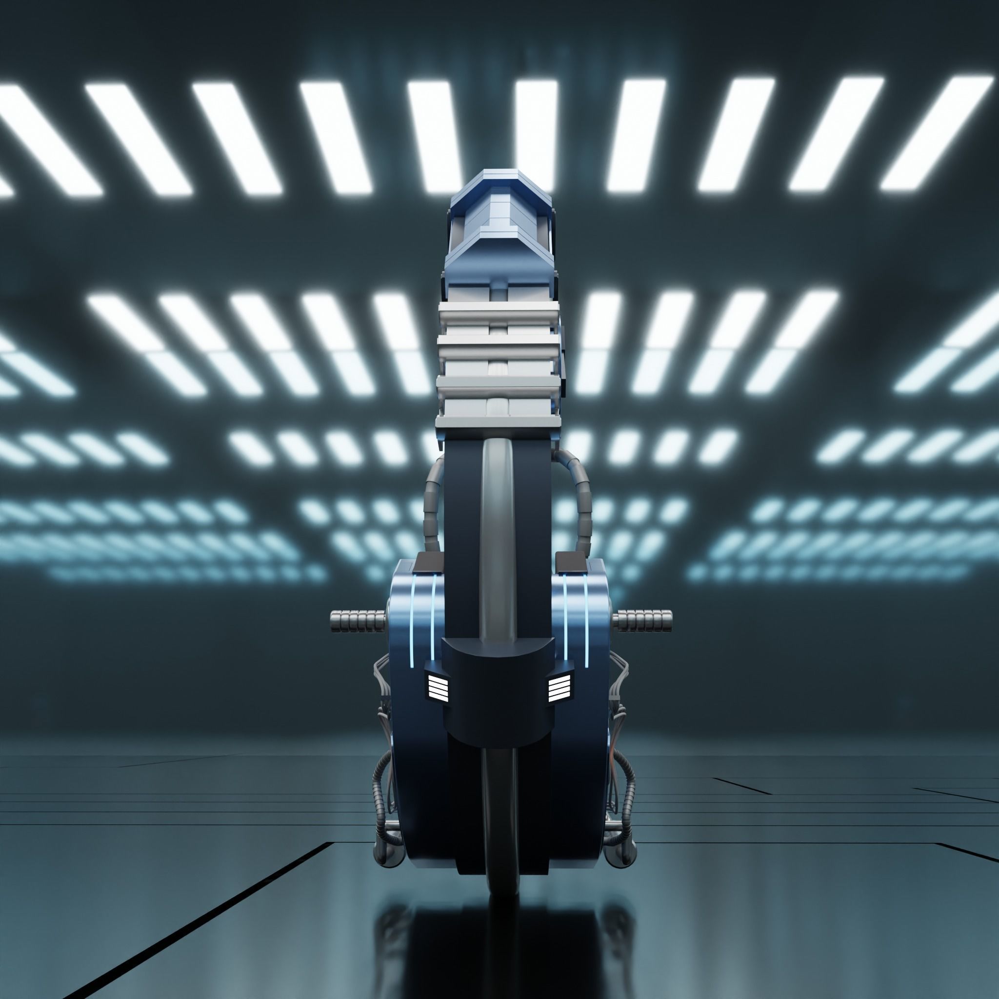 Sci-fi motorbike 3D model_3