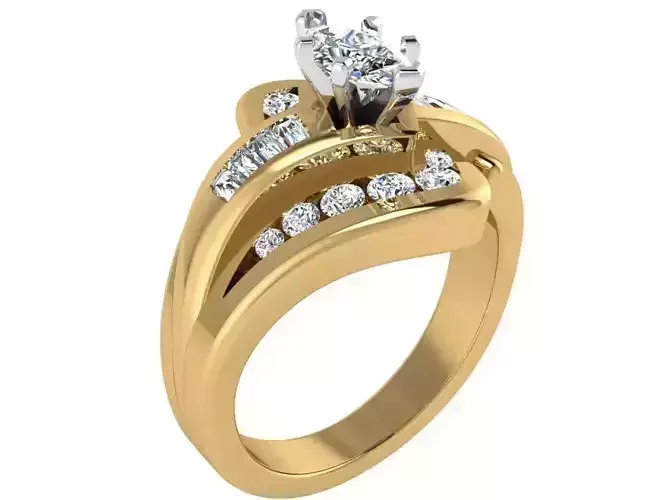 Diamond Twisted ring 2610 3D print model