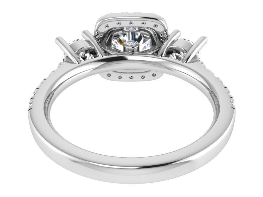 Adorable 3-Stone Diamond ring 2612 3D print model 3D print model_3