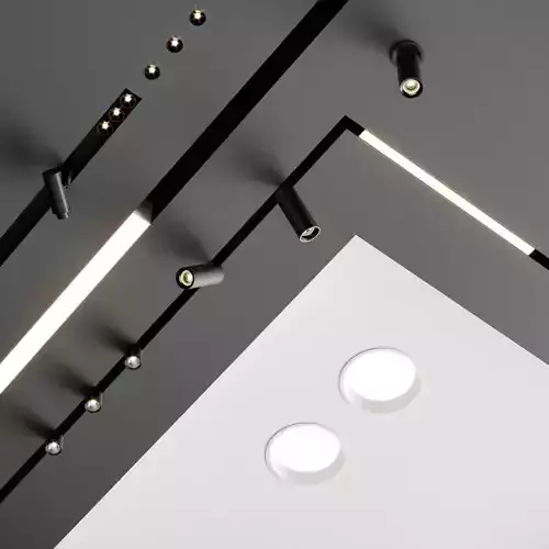 light Set 2 lighting design for modern office 3D model