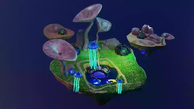 Alien planet Free 3D model