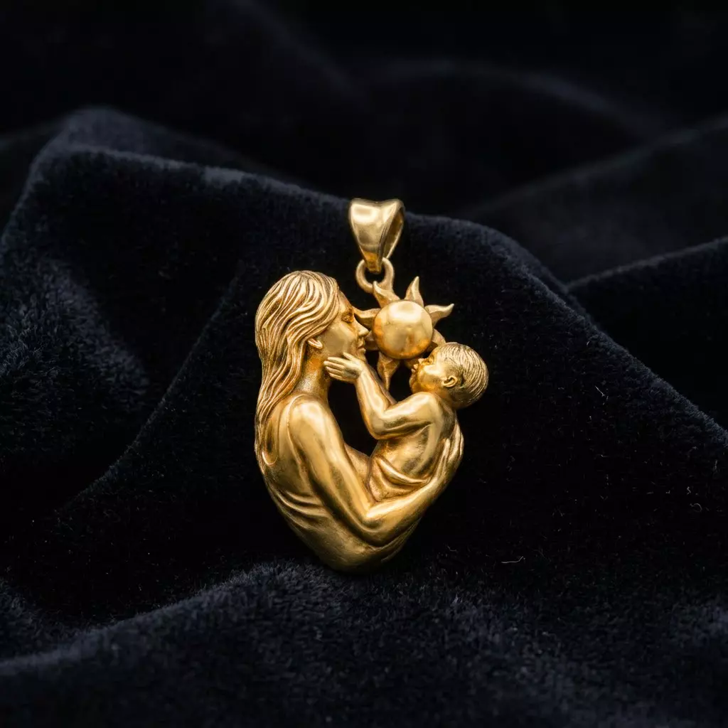 Mother Baby Pendant 3D print model