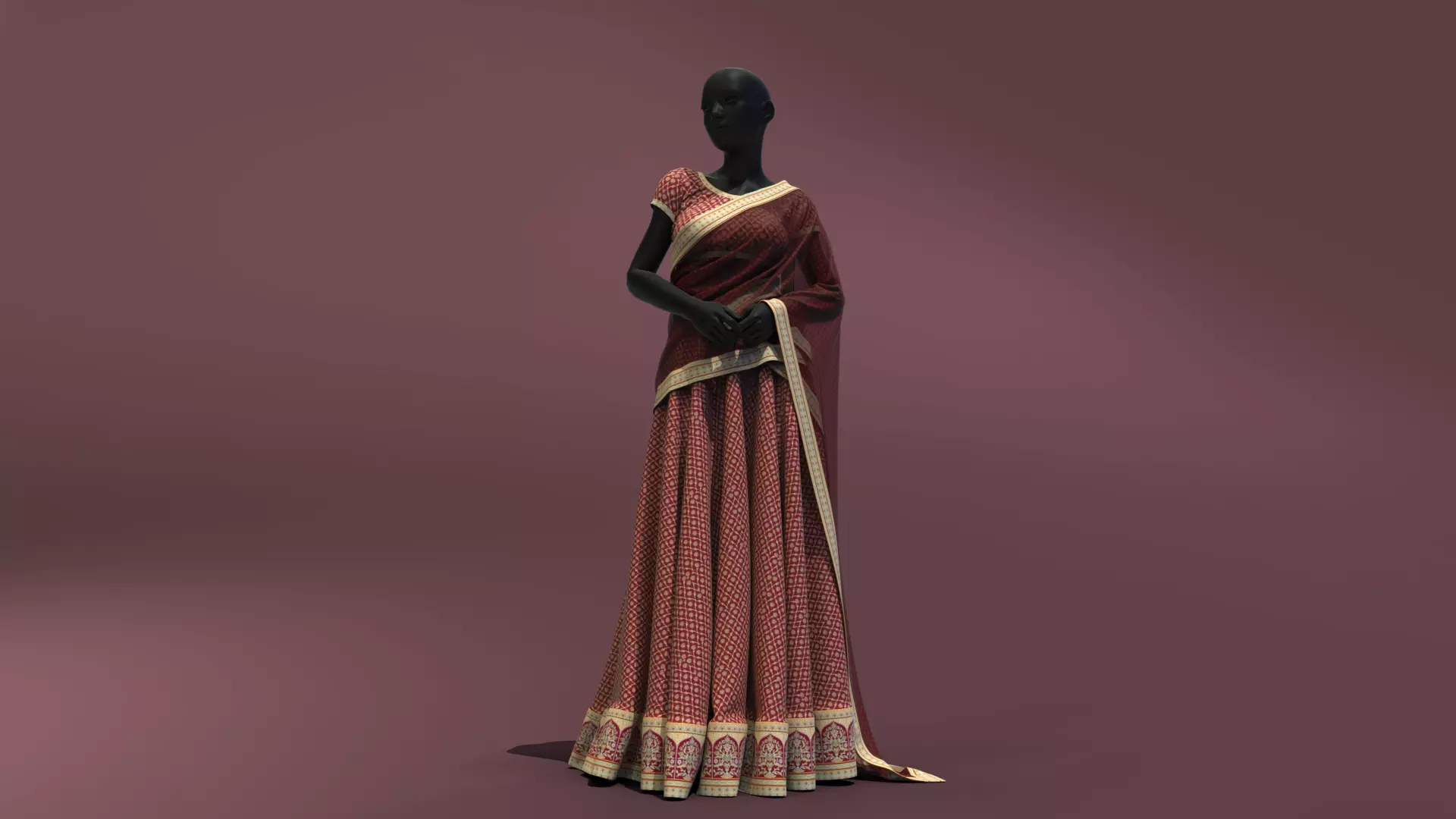Indian Sari 3D model