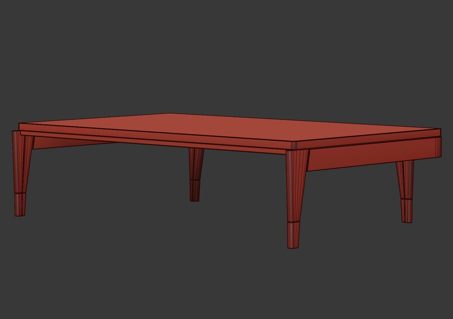 Jean Prouve coffee table  3D model_3