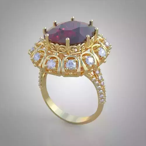 Ring 3D model 0227 3D printable model 3D print model