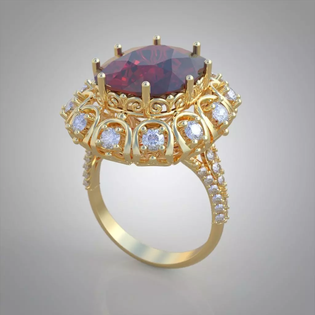 Ring 3D model 0227 3D printable model 3D print model_0