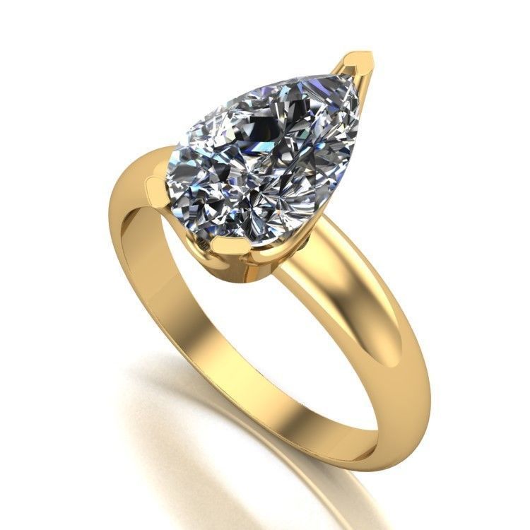 Collection of 15 designed solitaire engagement rings 3D print model_52