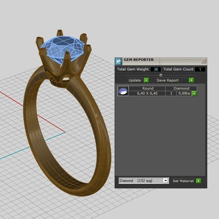 Collection of 15 designed solitaire engagement rings 3D print model_60