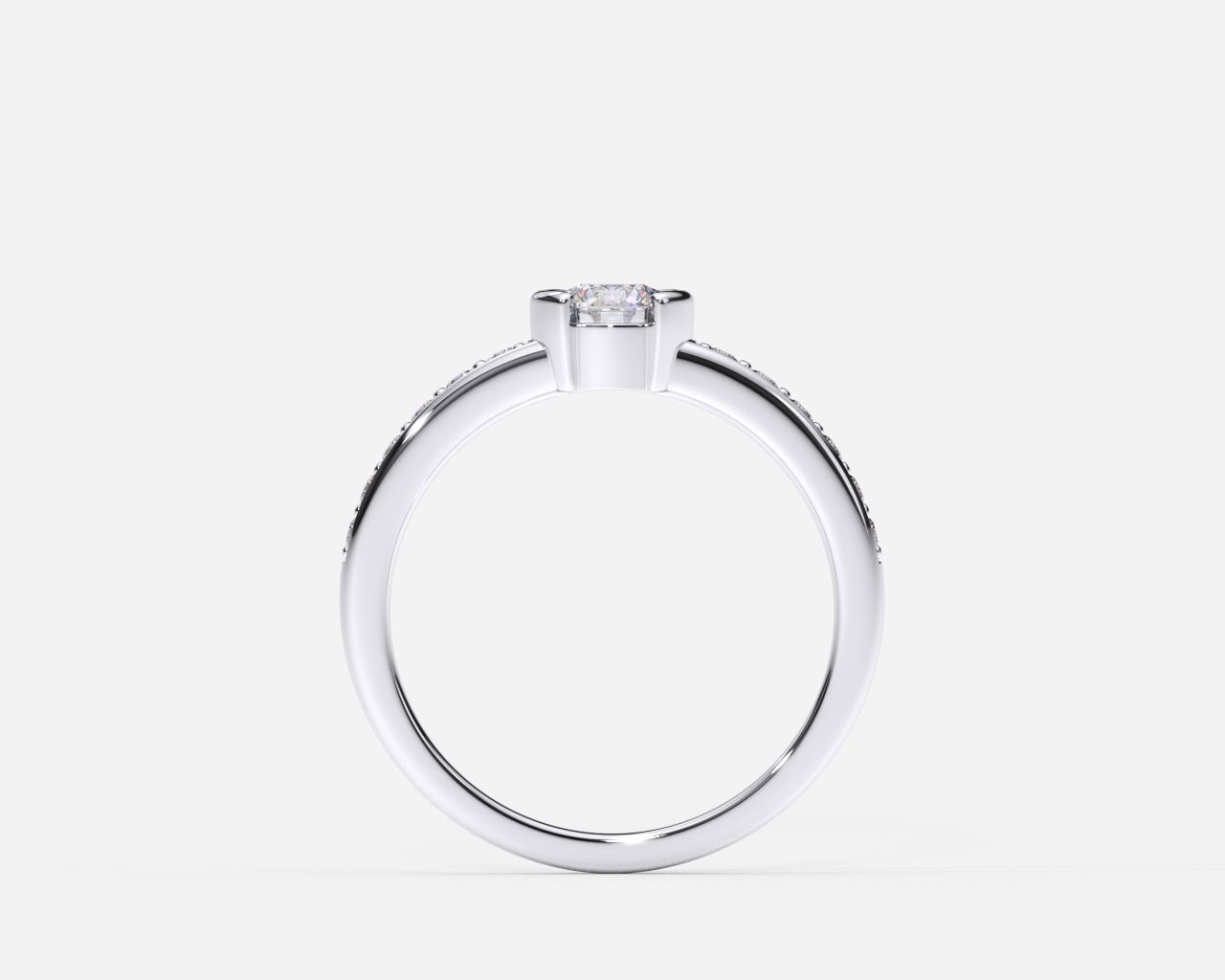 ZDR-219 diamond engagement ring gold 3D print model_1