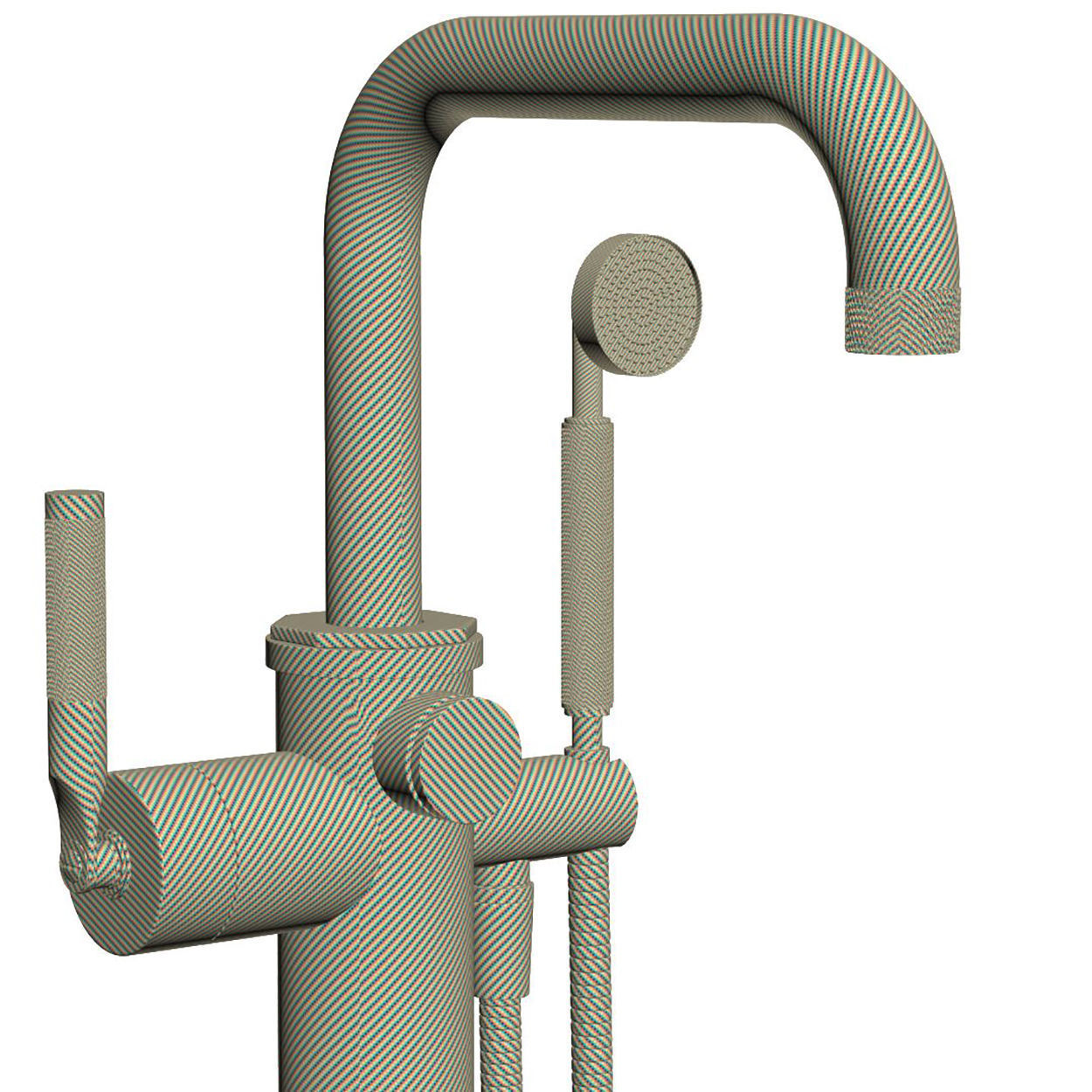 Floor Mounted Single Lever Bath by Samuel Heath 3D model_5