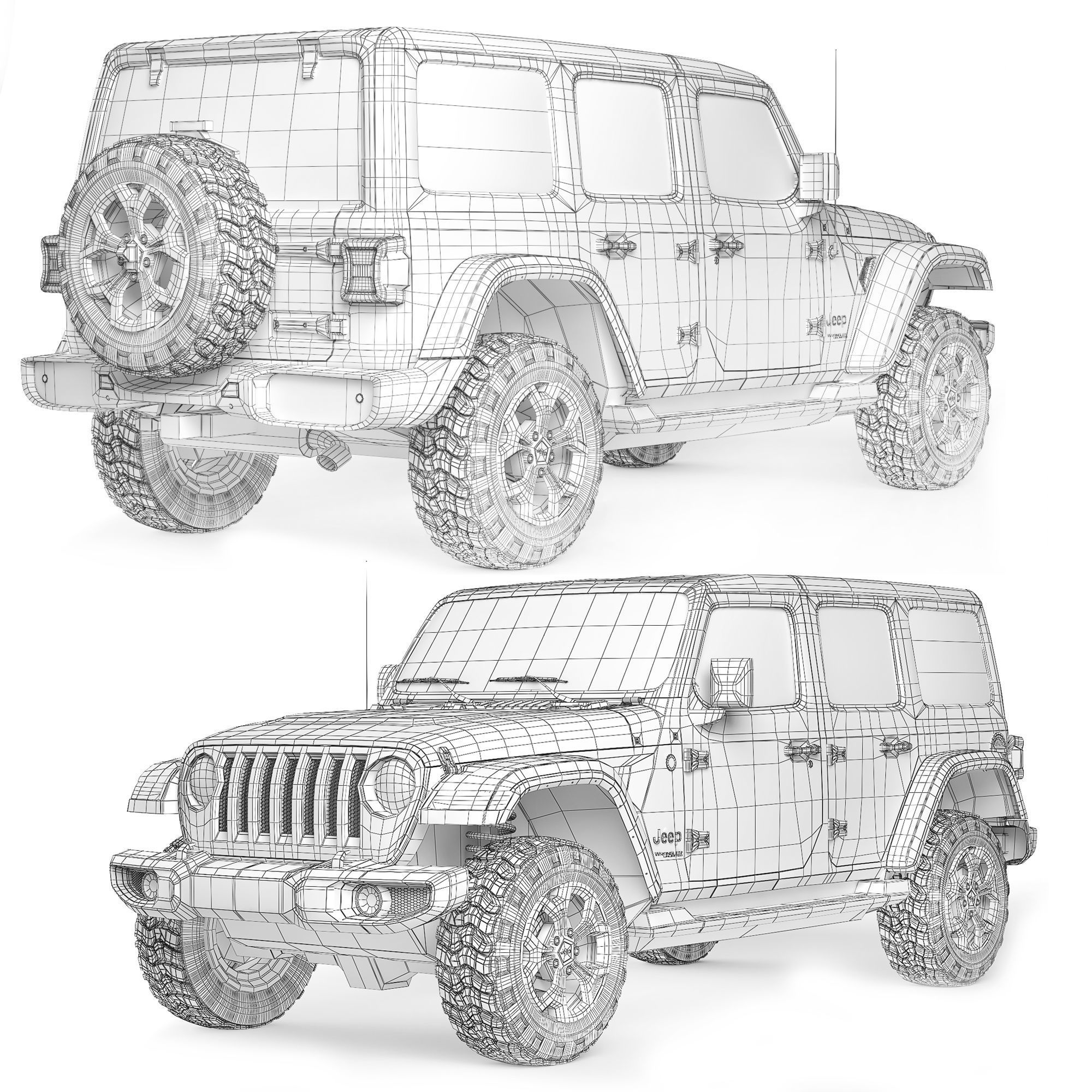 Jeep Wrangler Unlimited 2018 3D model_10