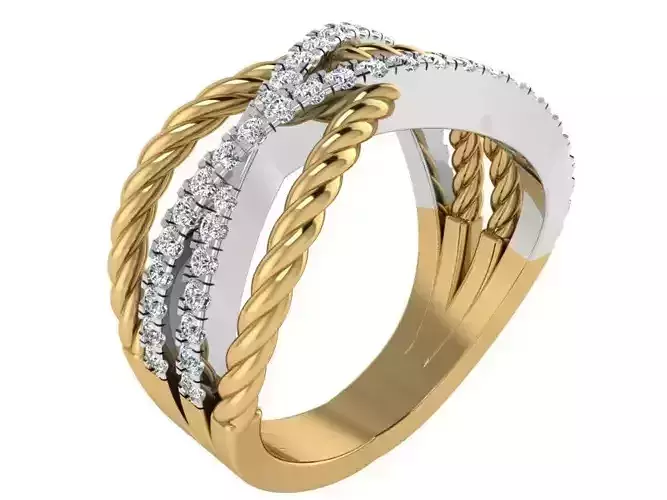 Textured ring 2624 3D print model 
