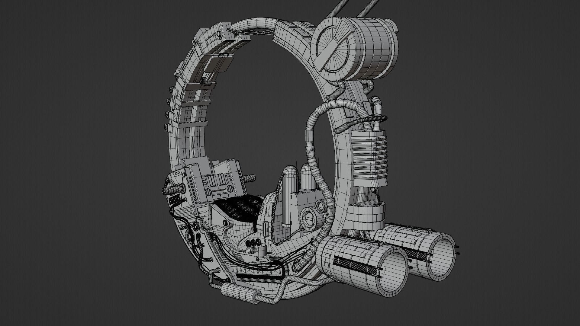Sci-fi motorbike 3D model_6