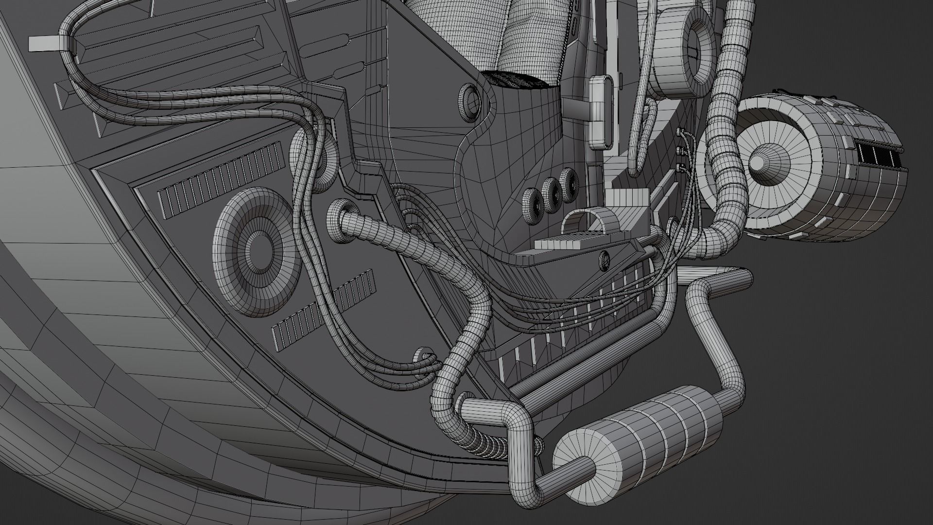 Sci-fi motorbike 3D model_10