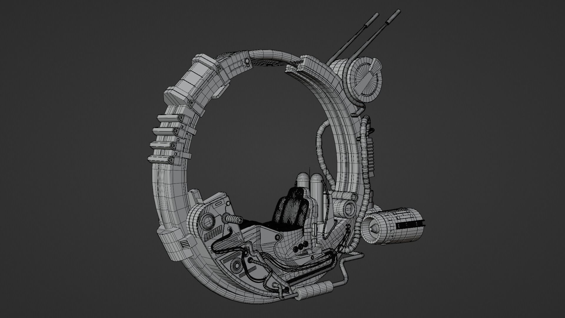 Sci-fi motorbike 3D model_5