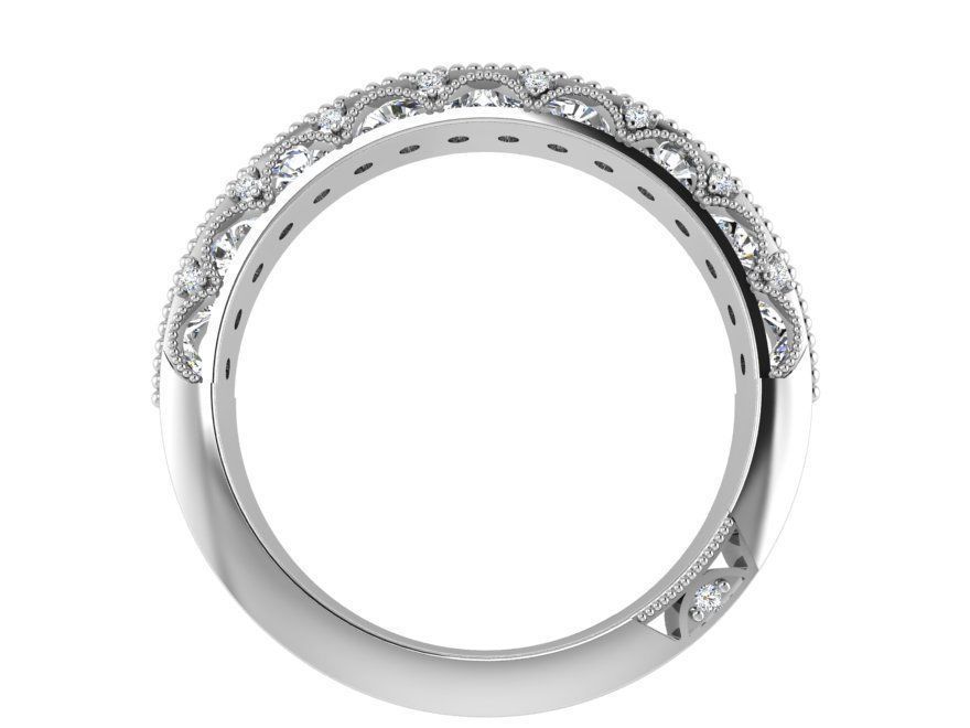 Round Diamond stone ring 2626 3D print model 3D print model_3