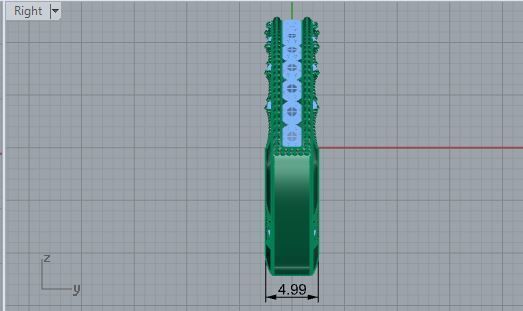 Round Diamond stone ring 2626 3D print model 3D print model_6